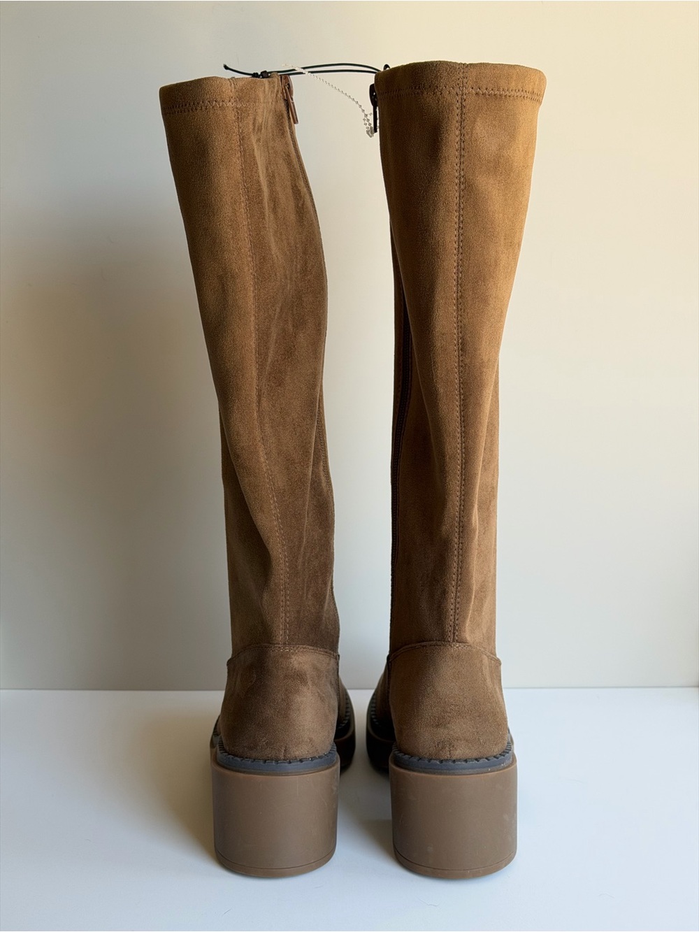 NWOT White Mountain Women's Tall Tan Suede Over-the-Knee Boots - Picture 4 of 8